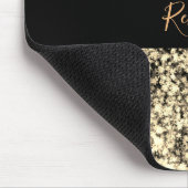 Chic Gold Glitzer Signature Monogram Mousepad (Ecke)