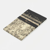 Chic Gold Glitzer Signature Monogram Post-it Klebezettel (angewinkelt)