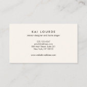 Chic Gold Glitzer Star Black Visitenkarte (Rückseite)