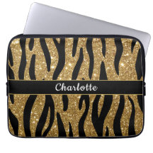Chic Gold Glitzer Tiger Strip