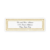 Chic Gold Glitzer Trim - Rücksendeadresse (Vorne)