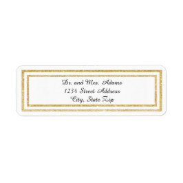 Chic Gold Glitzer Trim - Rücksendeadresse