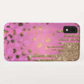 Chic Gold Glitzer Tropfen iPhone 6.1 Fall Case-Mate iPhone Hülle (Rückseite (Horizontal))