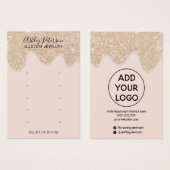 Chic Gold Glitzer Tropfen Multistickohrenverkleidu (Vorne & Hinten)