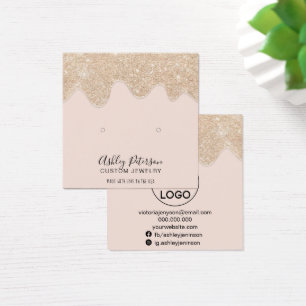 Chic gold Glitzer Tropfen stecken Ohrringe anzeige