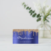 Chic Gold Glitzer Tropfens Stylist Visitenkarte (Stehend Vorderseite)