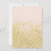 Chic gold Glitzer typografisch rot Rosa Sweet 16 Einladung (Rückseite)