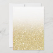 Chic Gold Glitzer White Script Brautparty Einladung (Rückseite)
