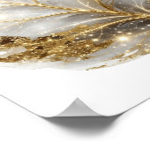 Chic Gold GOLDEN LEAF Grafikdesign Poster (Ecke)