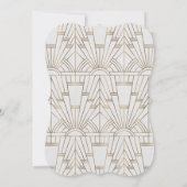 Chic Gold Great Gatsby White 1920er New Year Party Einladung (Rückseite)