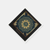 Chic Gold & Green Asian Style 2 Serviette (Ecke)