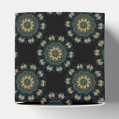 Chic Gold & Green Asian Style Cube 3 Geschenkschachtel (Oben)