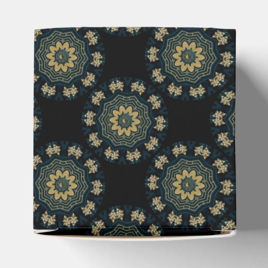 Chic Gold & Green Asian Style Cube 3 Geschenkschachtel (Oben)