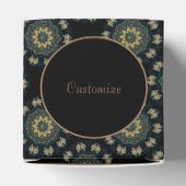 Chic Gold & Green Asian Style Herz Geschenkschachtel (Oben)