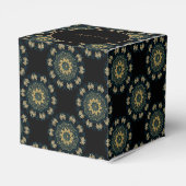 Chic Gold & Green Asian Style Herz Geschenkschachtel (Rückseite)