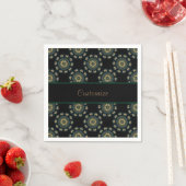 Chic Gold & Green Asian Style Muster Serviette (Beispiel)