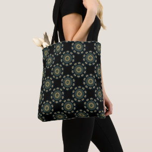 Chic Gold & Green Asian Style Muster Tasche