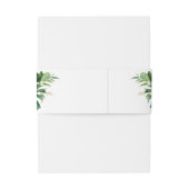 Chic Gold & Green Tropical Monstera Blätter Hochze Einladungsbanderole (Rückseitenbeispiel)