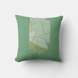 Chic Gold Green White Abstrakt Kissen