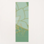 Chic Gold Green White Abstrakt Yogamatte (Vorderseite)