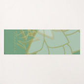 Chic Gold Green White Abstrakt Yogamatte (Vorderseite (Horizontal))