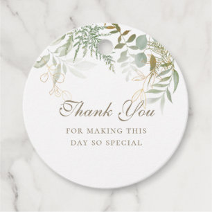 Chic Gold Greenery Vielen Dank für Ihr Interesse a Geschenkanhänger