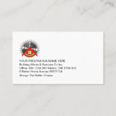 Chic Gold Handyman Tools Tab Builder Visitenkarte (Rückseite)