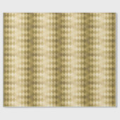 Chic Gold Harlequin Diamant-Muster Geschenkpapier (Flach)
