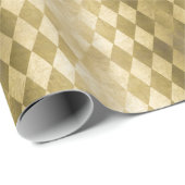 Chic Gold Harlequin Diamant-Muster Geschenkpapier (Rolleneckpunkt)