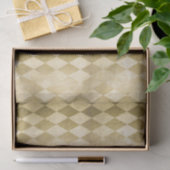 Chic Gold Harlequin Diamant-Muster Seidenpapier (Geschenk)