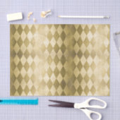 Chic Gold Harlequin Diamant-Muster Seidenpapier (Handwerk)
