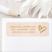 Chic Gold Heart & Blush Pink Muster (Insitu)