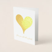 Chic Gold Heart Folienkarte (Vorderseite)
