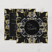 Chic Gold Hochzeit Einladung (Vorne/Hinten)