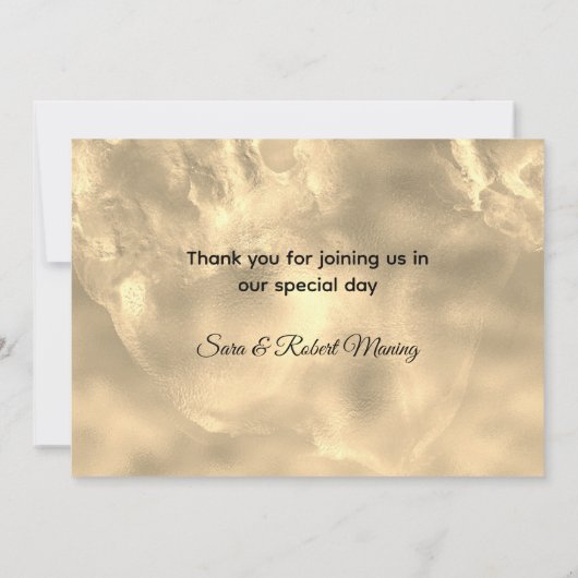 Chic gold Hot Rosa lila Glitzer Tropfen Dankeskarte (Rückseite)