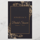 Chic Gold Imitate Metal Rose Brautparty Game (Rückseite)