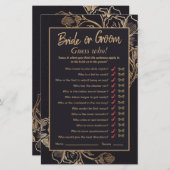 Chic Gold Imitate Metal Rose Brautparty Game (Vorne/Hinten)