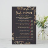 Chic Gold Imitate Metal Rose Brautparty Game (Stehend Vorderseite)