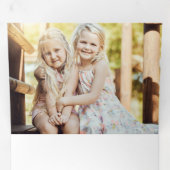 Chic Gold Joyful Script mit kurvem Foto Dreifach Gefaltete Urlaubskarte (Innen Erste Seite)