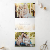 Chic Gold Joyful Script mit kurvem Foto Dreifach Gefaltete Urlaubskarte (Innenseite)