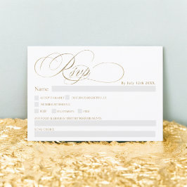 Chic gold kalligraphische uAwg Hochzeit Einladung