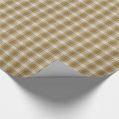 Chic Gold Kariert Stripes Geschenkpapier (Ecke)