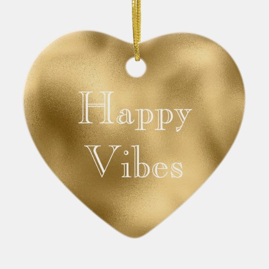 Chic Gold Keramik Ornament (Vorne)