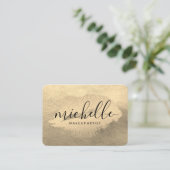 Chic Gold Kiss Visitenkarte (Stehend Vorderseite)