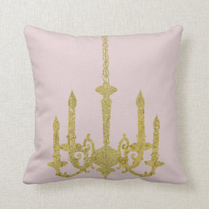 Chic Gold Kronleuchter Kissen