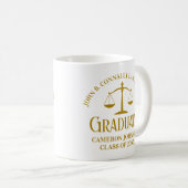 Chic Gold Law School Abschluss Custom Kaffeetasse (VorderseiteRechts)
