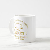 Chic Gold Law School Abschluss Custom Kaffeetasse (Vorderseite Links)