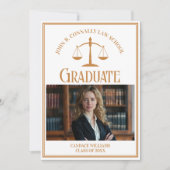 Chic Gold Law School Abschluss Foto Ankündigung (Vorderseite)