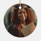 Chic Gold Law School Abschluss Weihnachten Keramik Ornament (Hinten)