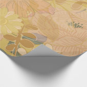 Chic Gold Leaf Violet Flora Hintergrund Geschenkpapier (Ecke)